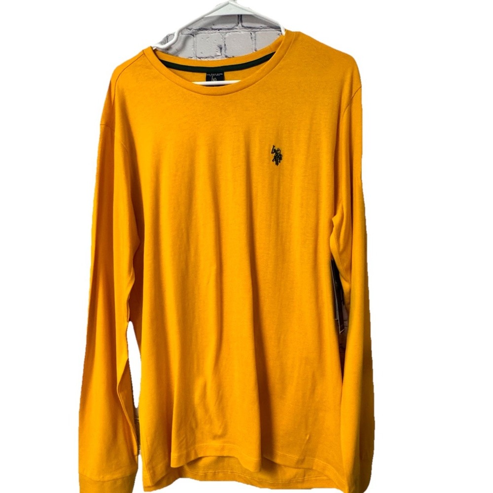 US POLO ASSN.  Medium NEW  Hold Blue Logo 100%cotton‎ Long Sleeve Tee Mens Boys